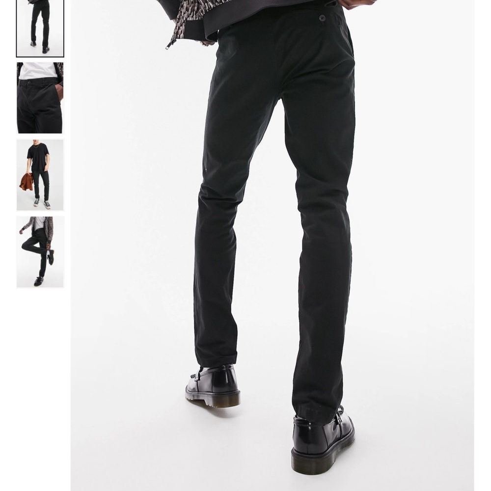 NORDSTROM TOPMAN 3 PAIR! SKINNY FIT STRETCH CHINO PANTS 36 x 32 - Picture 5 of 6